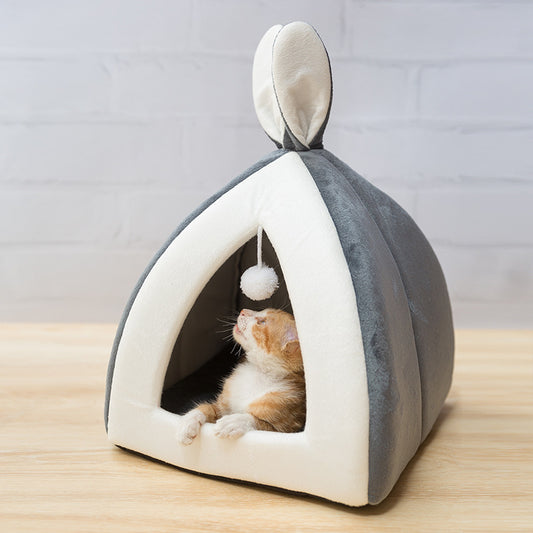 Cat House Villa & Cat Bed โ Cozy Small Dog Kennel, Warm and Comfortable Pet Retreat