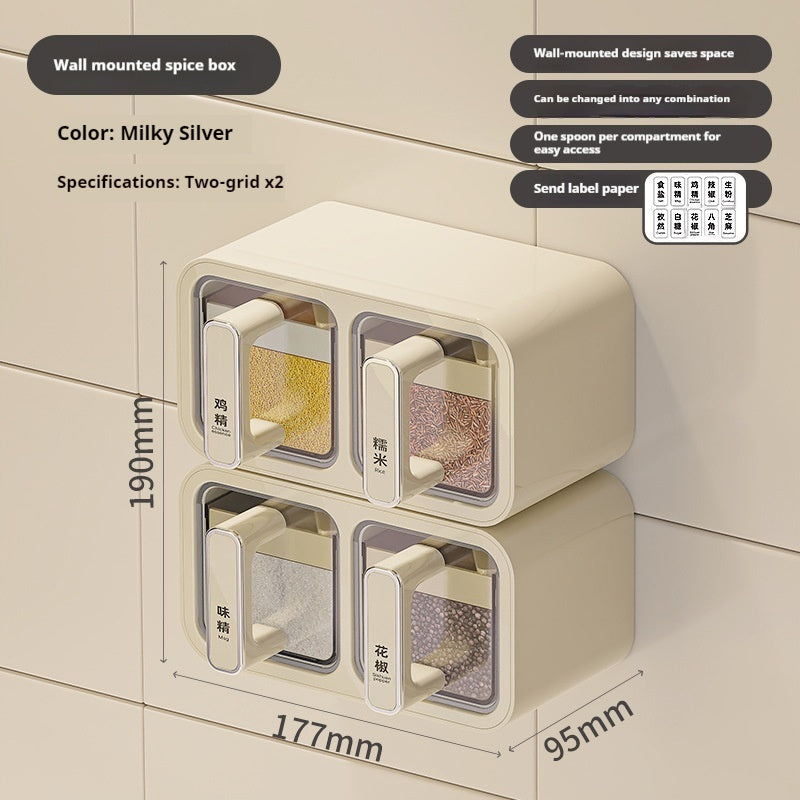 Wall-Mounted Kitchen Condiment Storage Box – Space-Saving Spice Organizer for Home Decor