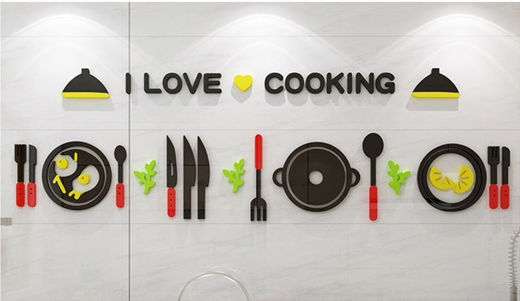 Cute Minimalist Kitchen Wall Sticker – Stylish & Modern Decor for Your Kitchen