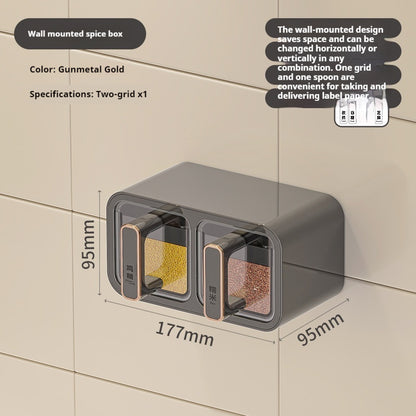 Wall-Mounted Kitchen Condiment Storage Box – Space-Saving Spice Organizer for Home Decor