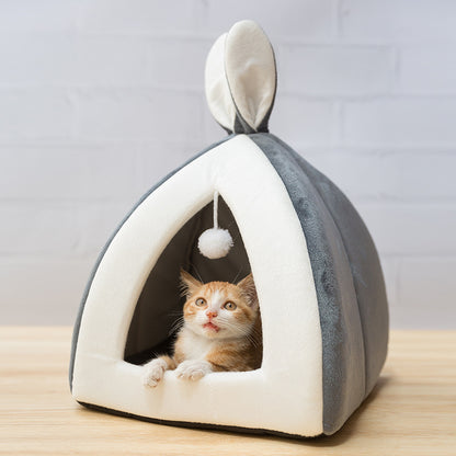 Cat House Villa & Cat Bed – Cozy Small Dog Kennel, Warm and Comfortable Pet Retreat