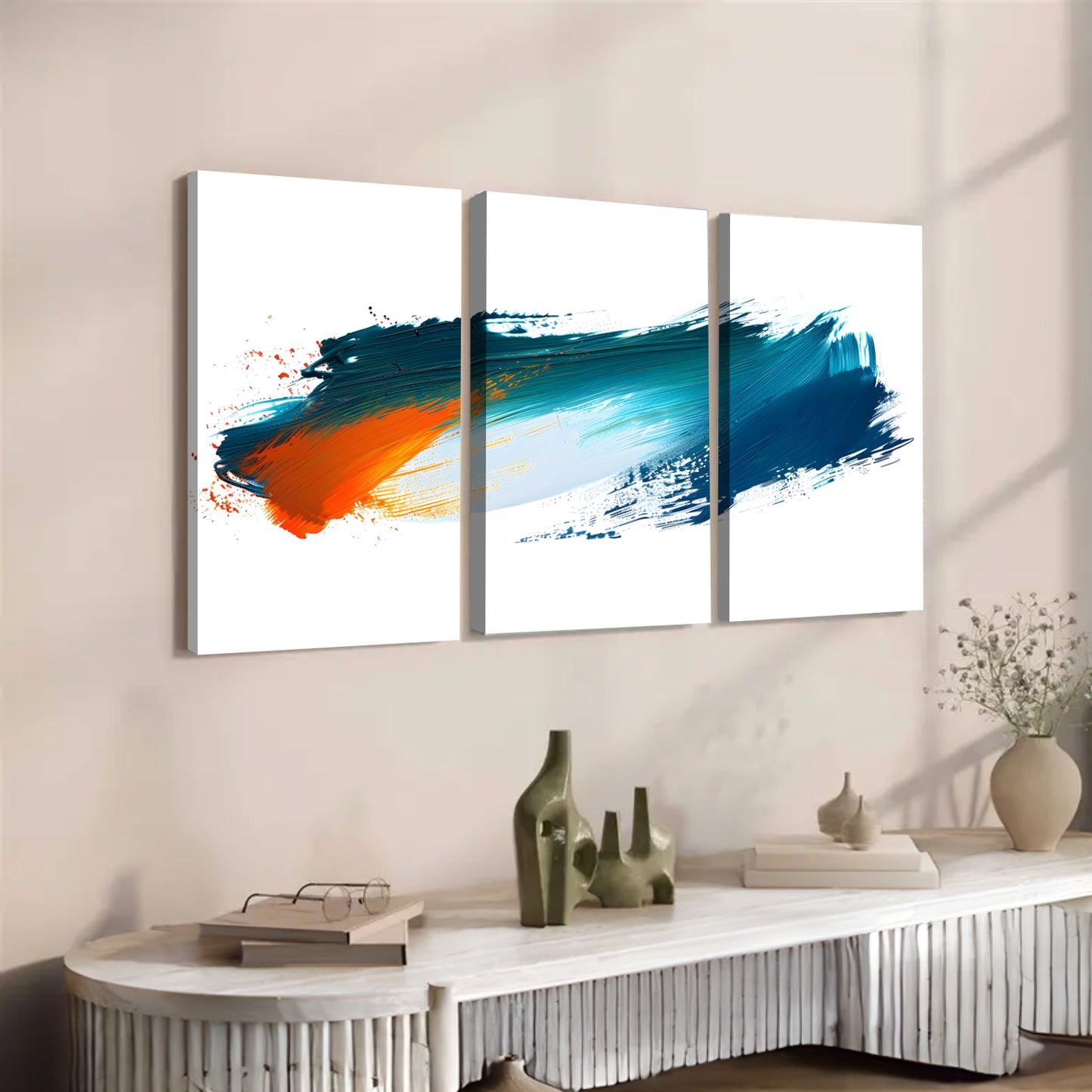Custom Modern Art Wall Prints – 3-Piece Abstract Canvas Set for Living Room Decoration