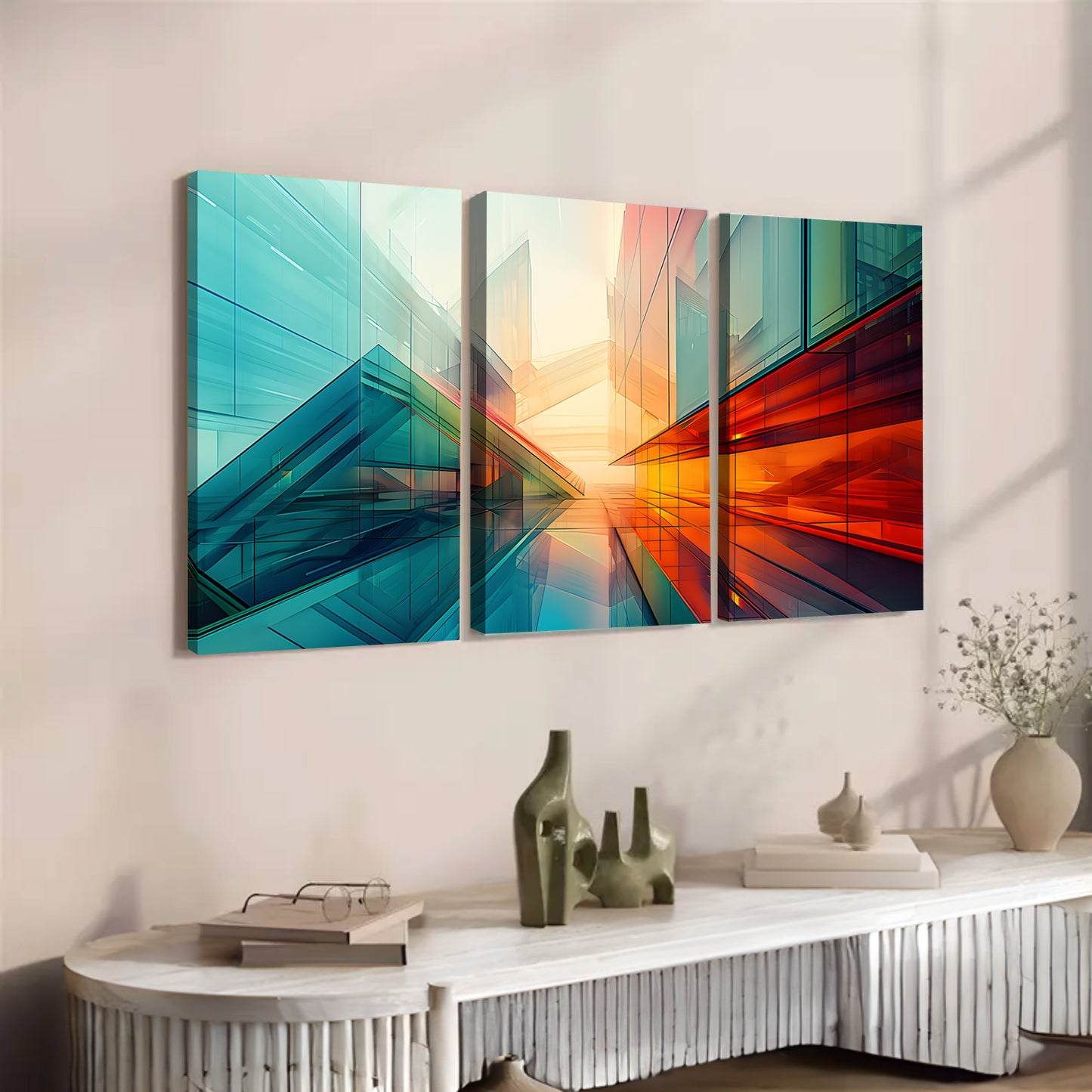 Custom Modern Art Wall Prints – 3-Piece Abstract Canvas Set for Living Room Decoration