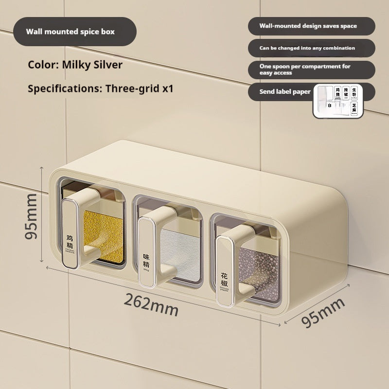 Wall-Mounted Kitchen Condiment Storage Box – Space-Saving Spice Organizer for Home Decor