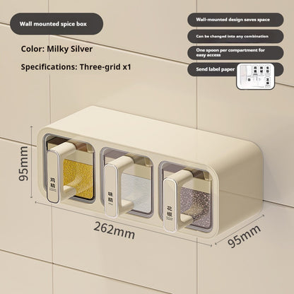 Wall-Mounted Kitchen Condiment Storage Box – Space-Saving Spice Organizer for Home Decor