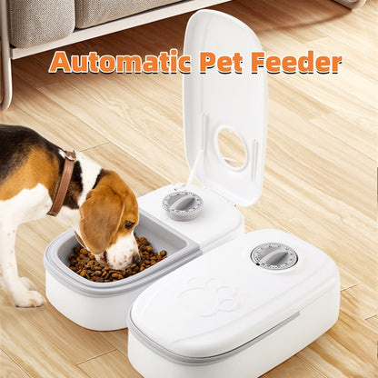Automatic Pet Feeder for Cats & Dogs – Smart Food Dispenser with Timer, Stainless Steel Bowl, Auto Pet Feeding System
