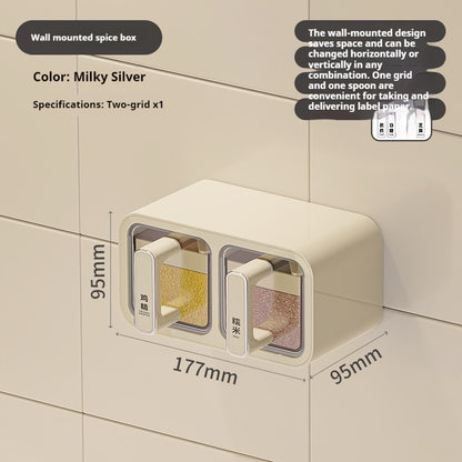 Wall-Mounted Kitchen Condiment Storage Box – Space-Saving Spice Organizer for Home Decor