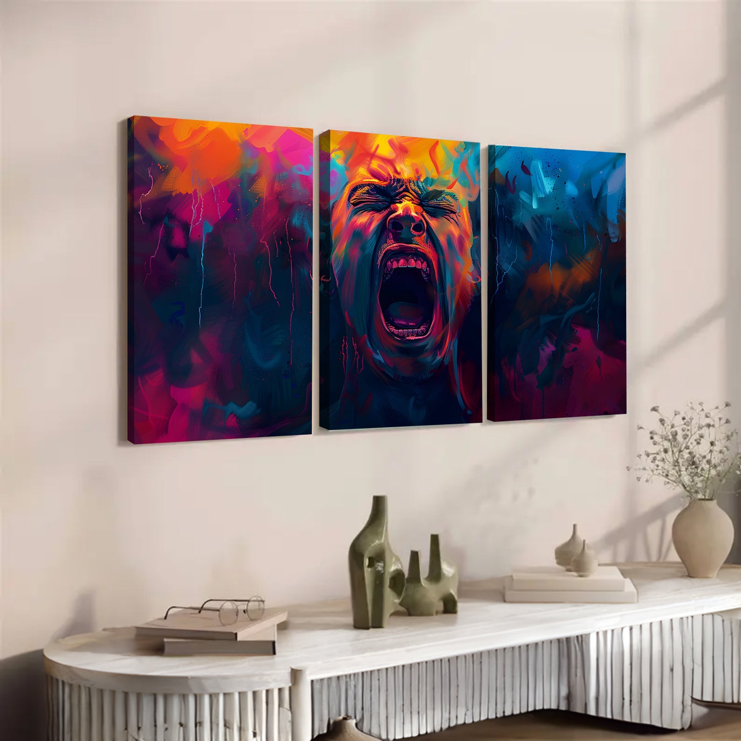 Custom Modern Art Wall Prints – 3-Piece Abstract Canvas Set for Living Room Decoration